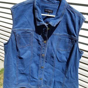 New Conrad C Denim Vest. Blue. Size 24